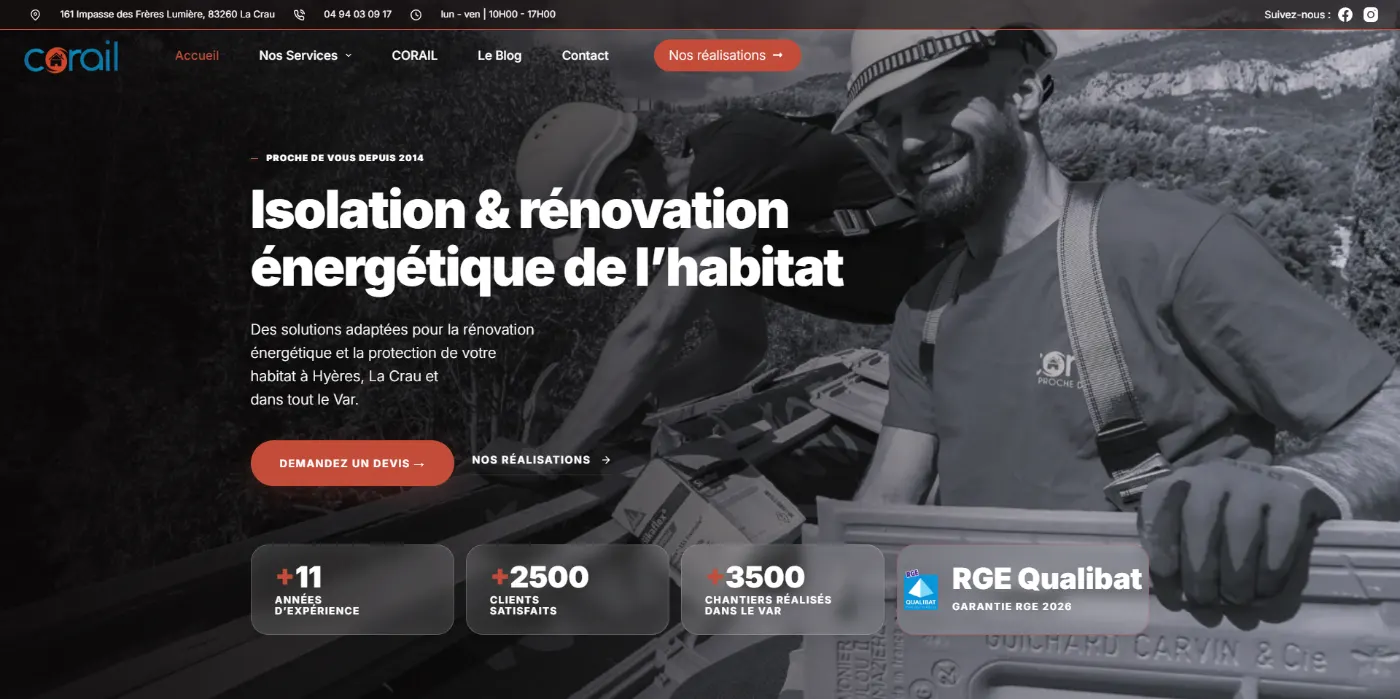 Site Corail Rénovation — La Crau