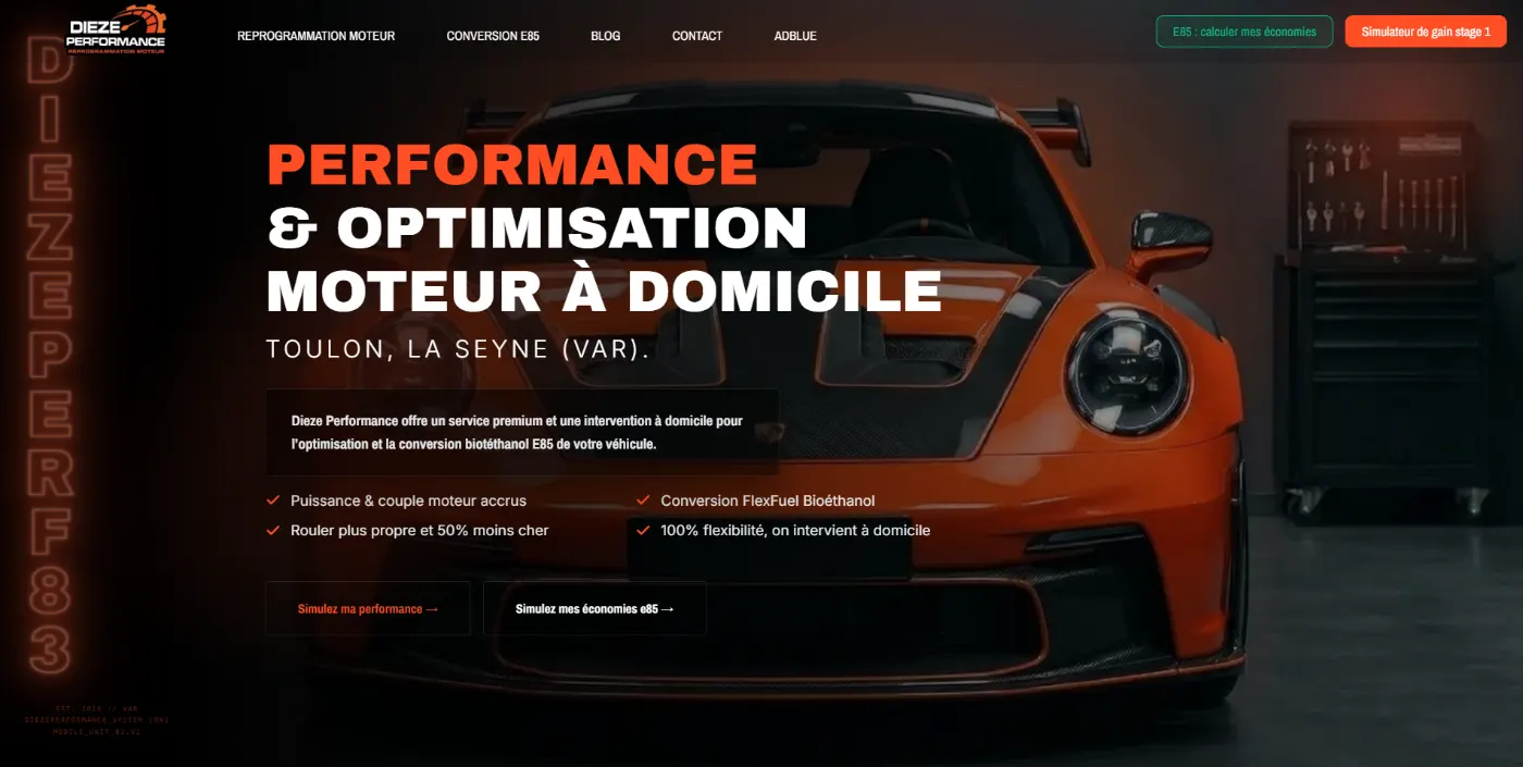 Site Dieze Performance — Toulon